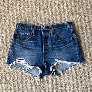 Levi’s Classic 501 Distressed Denim Shorts